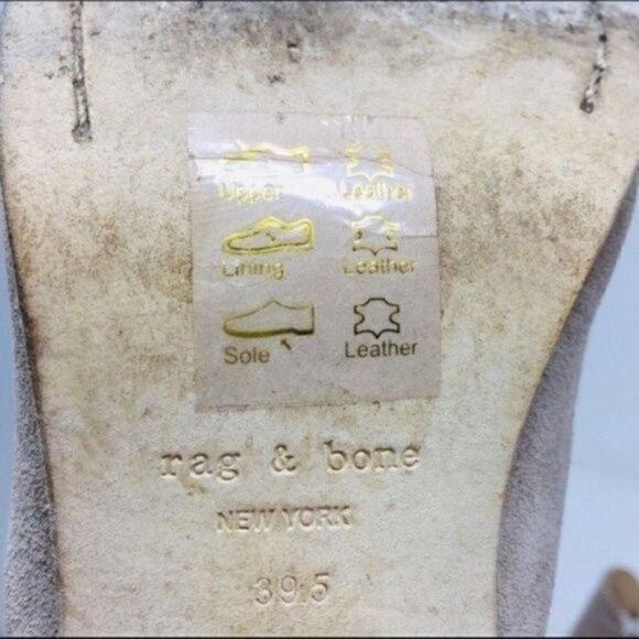 Rag & Bone womans Margot heeled boot 39.5 BoxI cream suede leather - Picture 4 of 6